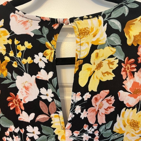 Torrid Black Floral Challis Button Front Midi Dress Size 10 Resortwear Vacation - Picture 11 of 13